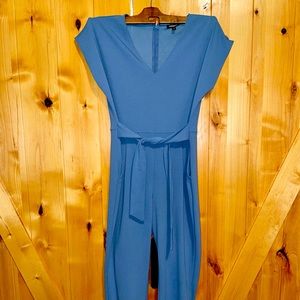 Express V-Neck Tie Waist Jumpsuit